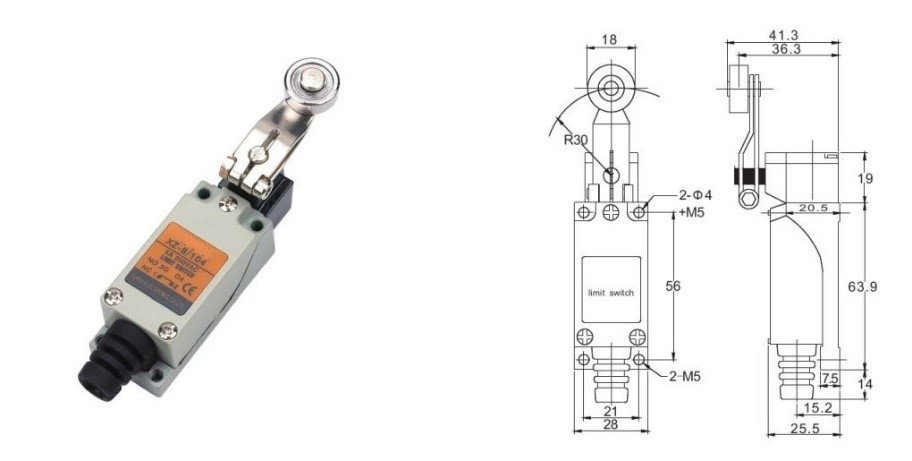 Control panel limit switch by first cranes